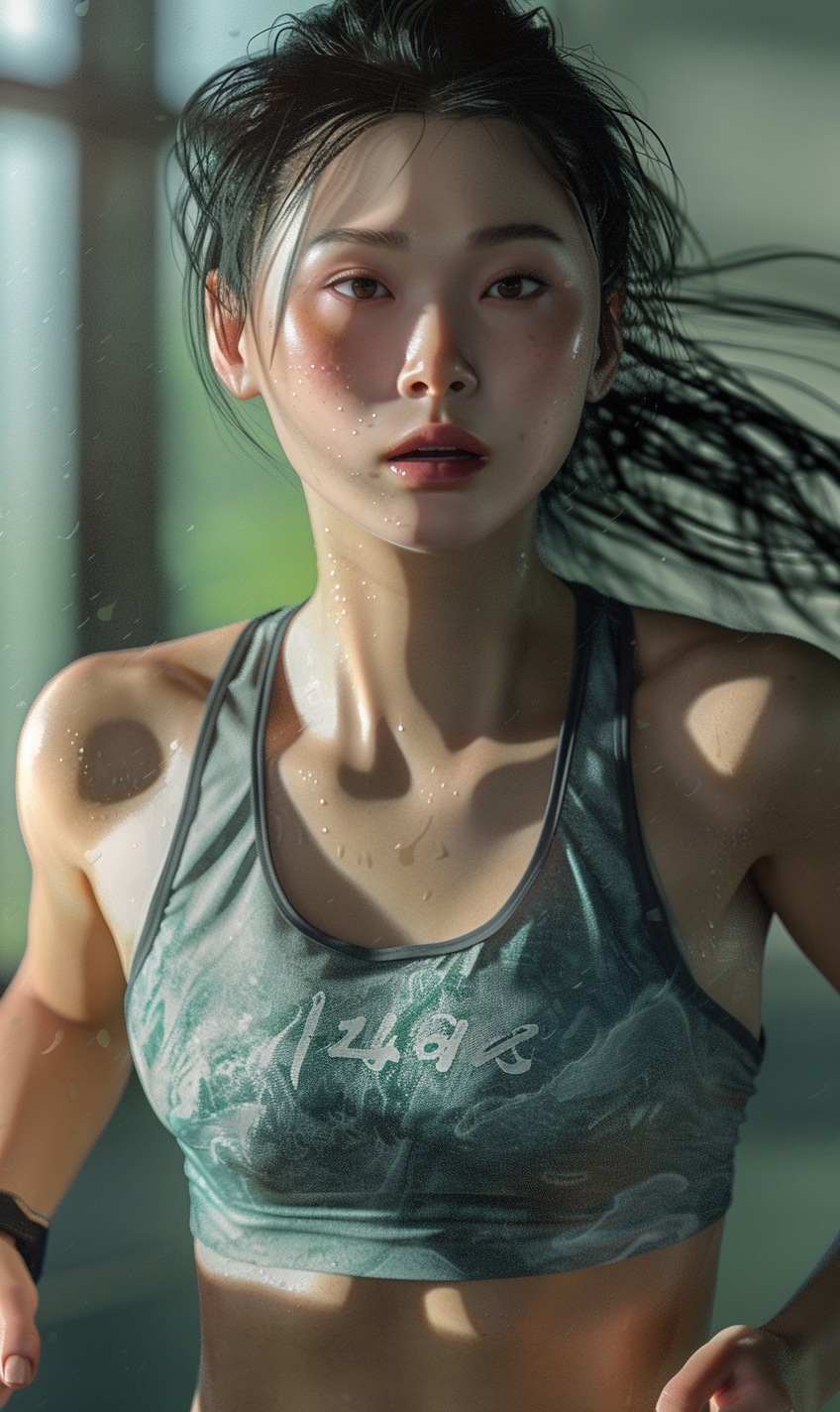 Female Chinese Runner Realistic Image