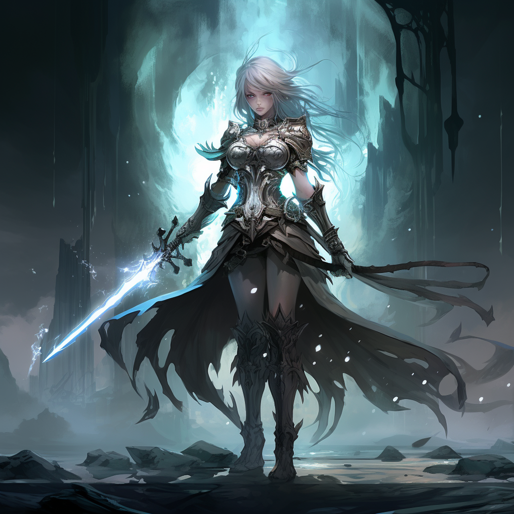 Female Necromancer with Ethereal Features