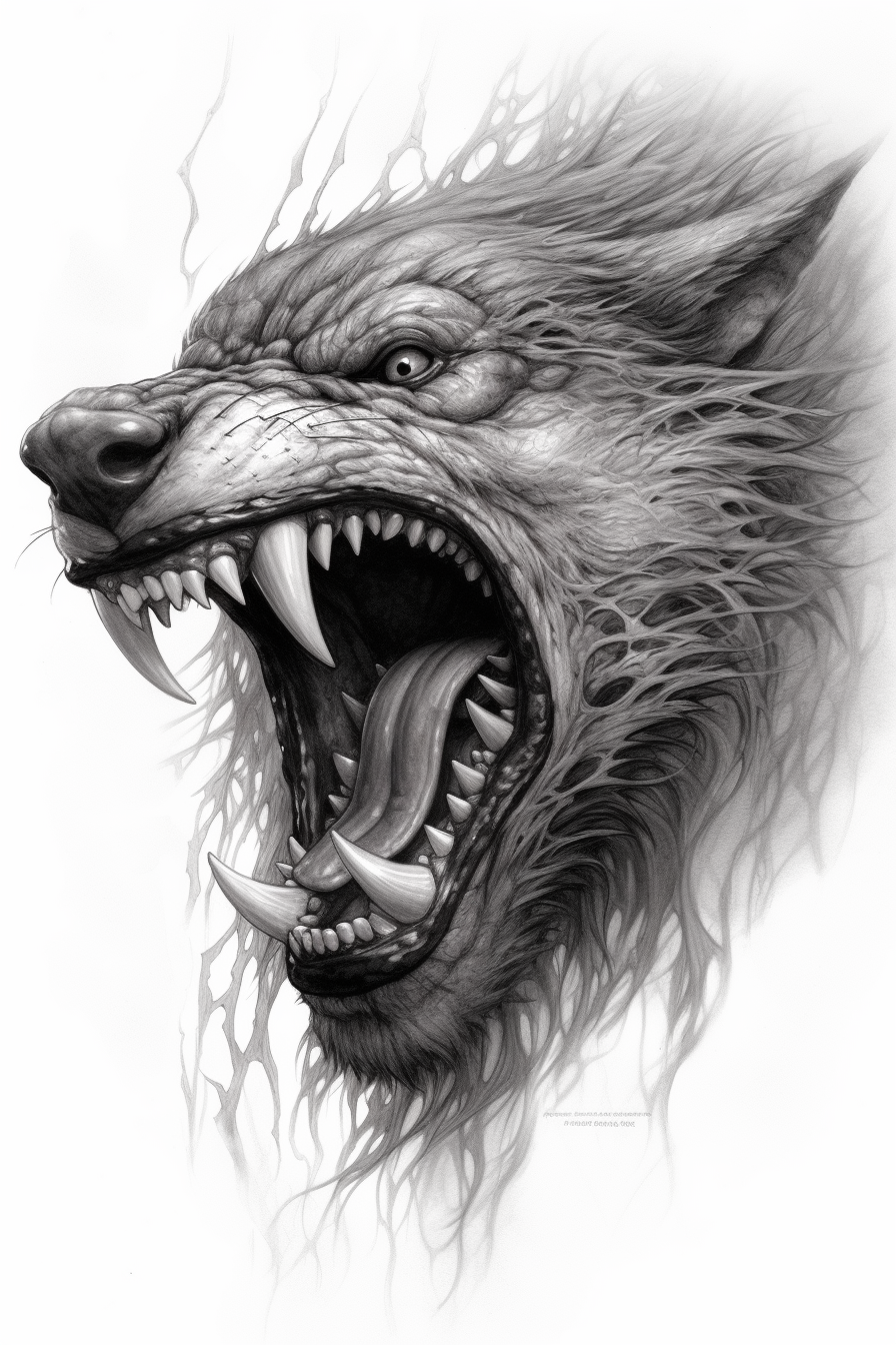 Fenrir Wolf Tattoo - Norse Mythology