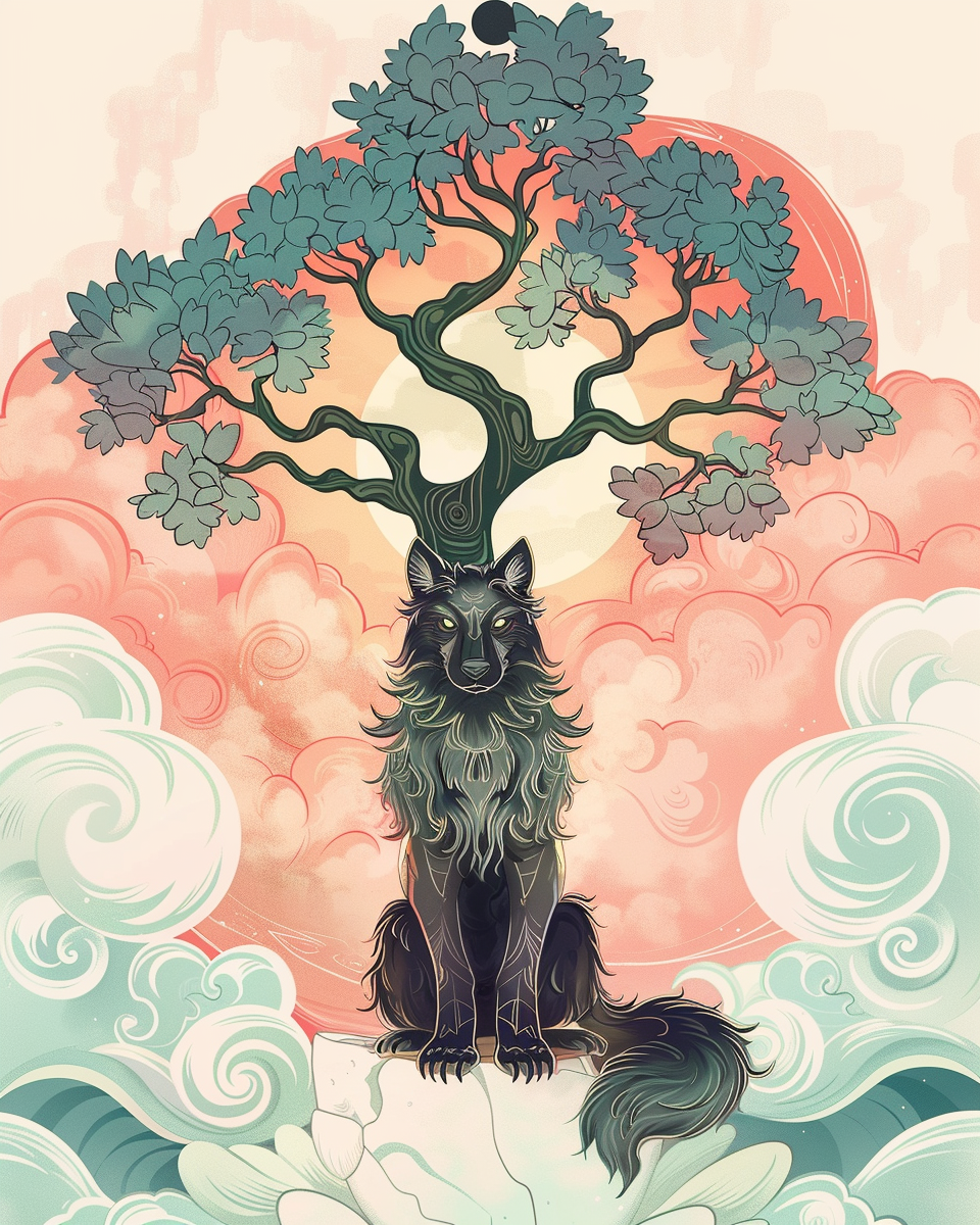 Cute Fenrir Yggdrasil Art