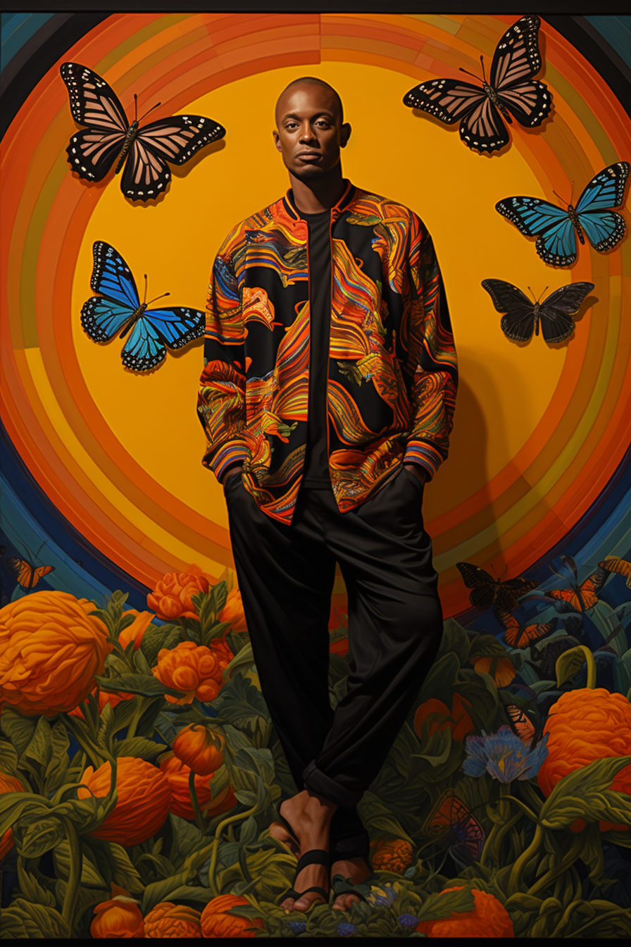 Fibonacci Artwork with Kehinde Wiley and Jacob Lawrence Influence