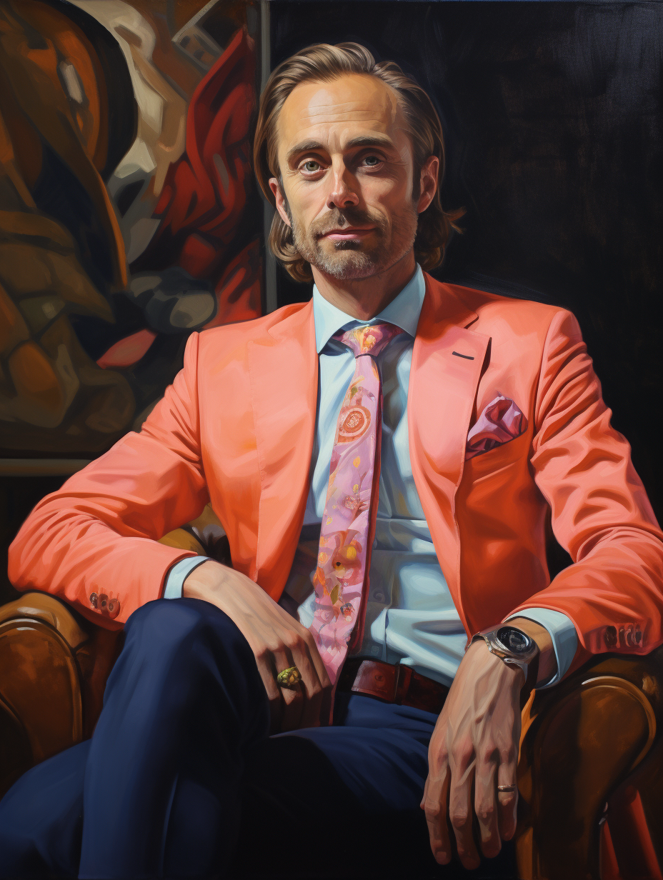 Award-winning fine art portrait of a 40-year-old investor