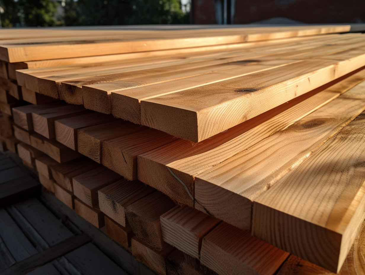 Stacked Finishing Boards with Groove Outdoors