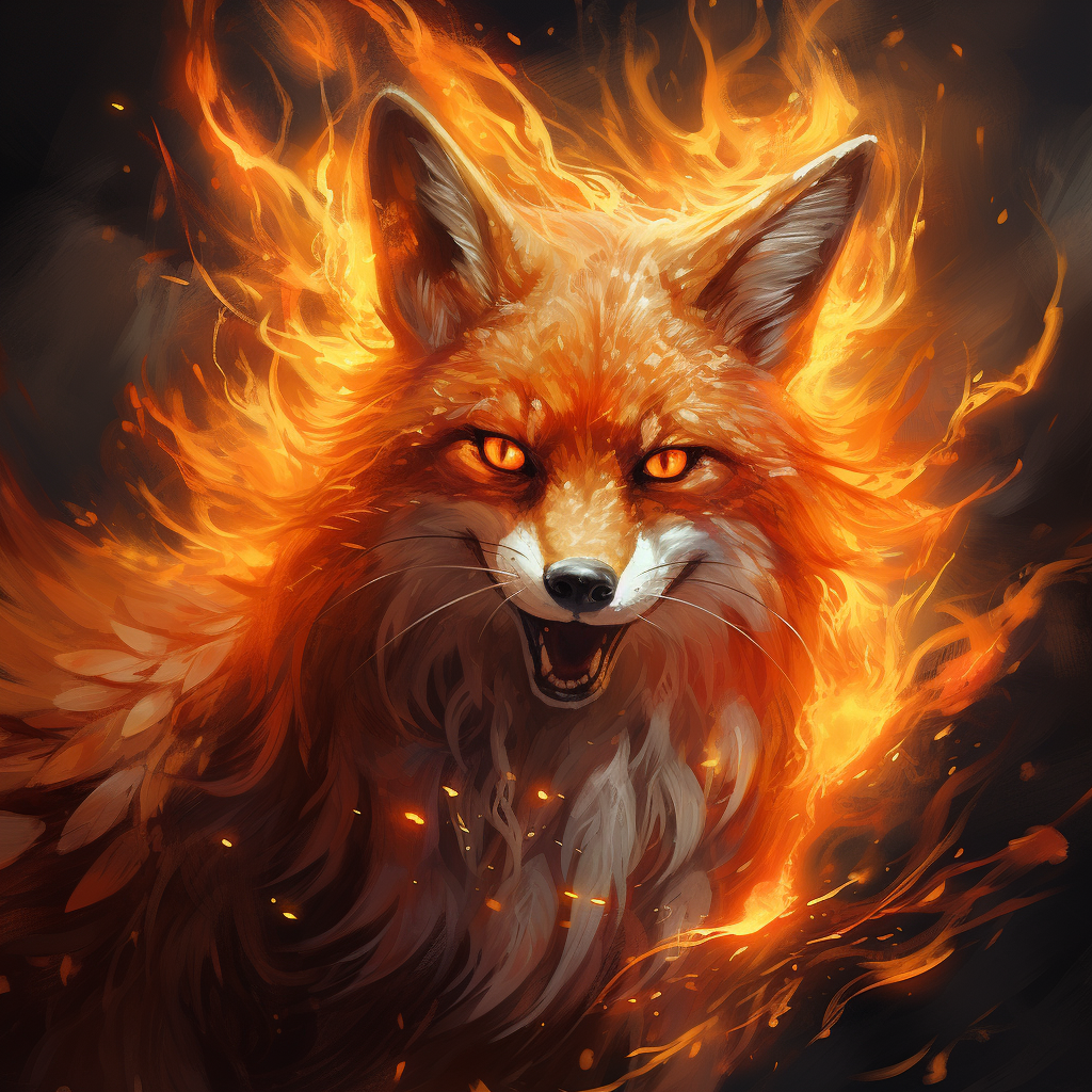 Fire Fox in Nature