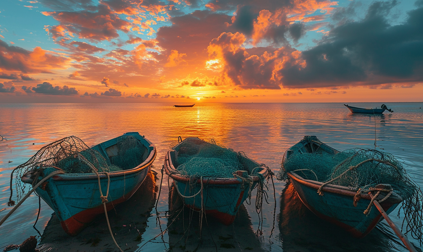 Fishing village morning beauty