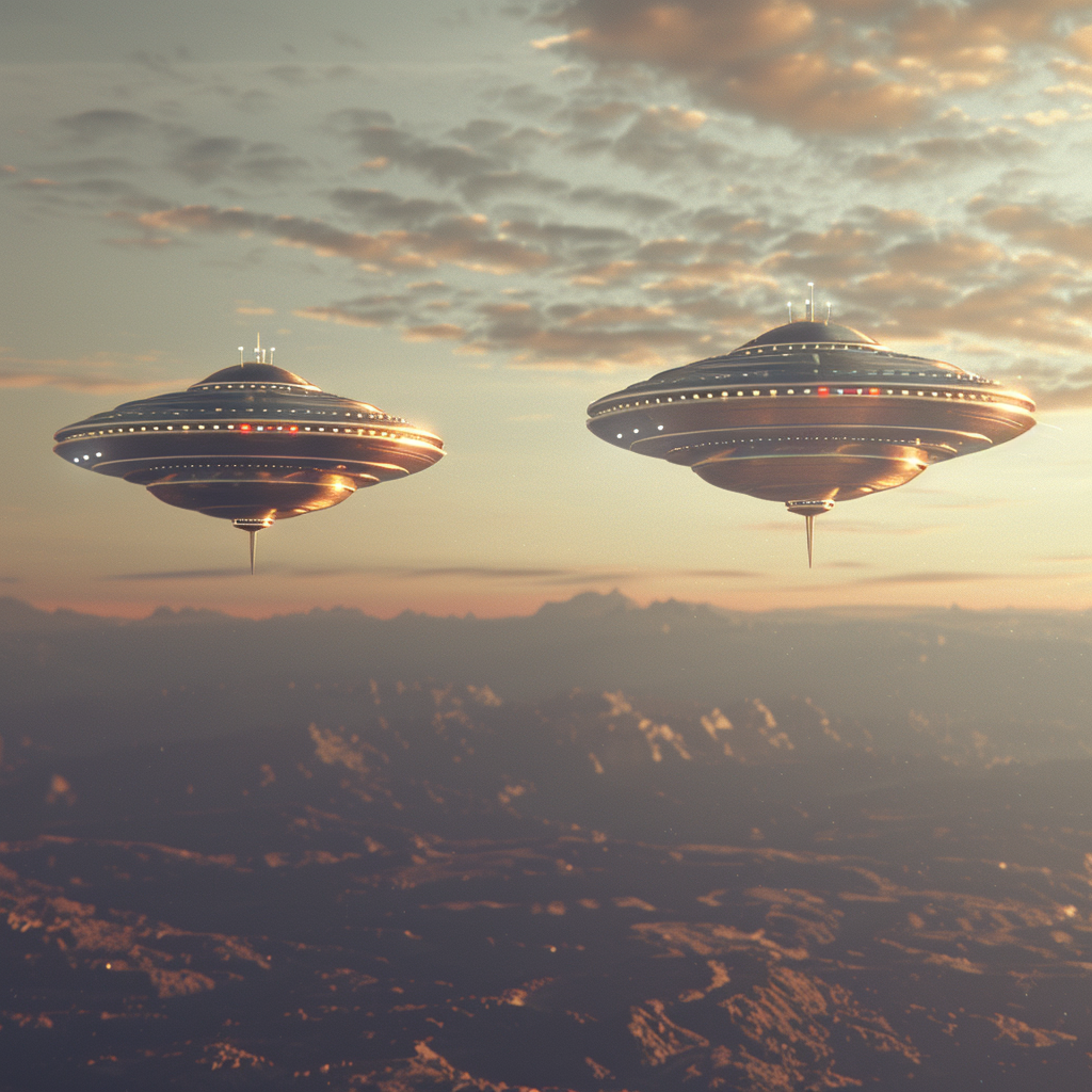 flying saucers in 8K resolution