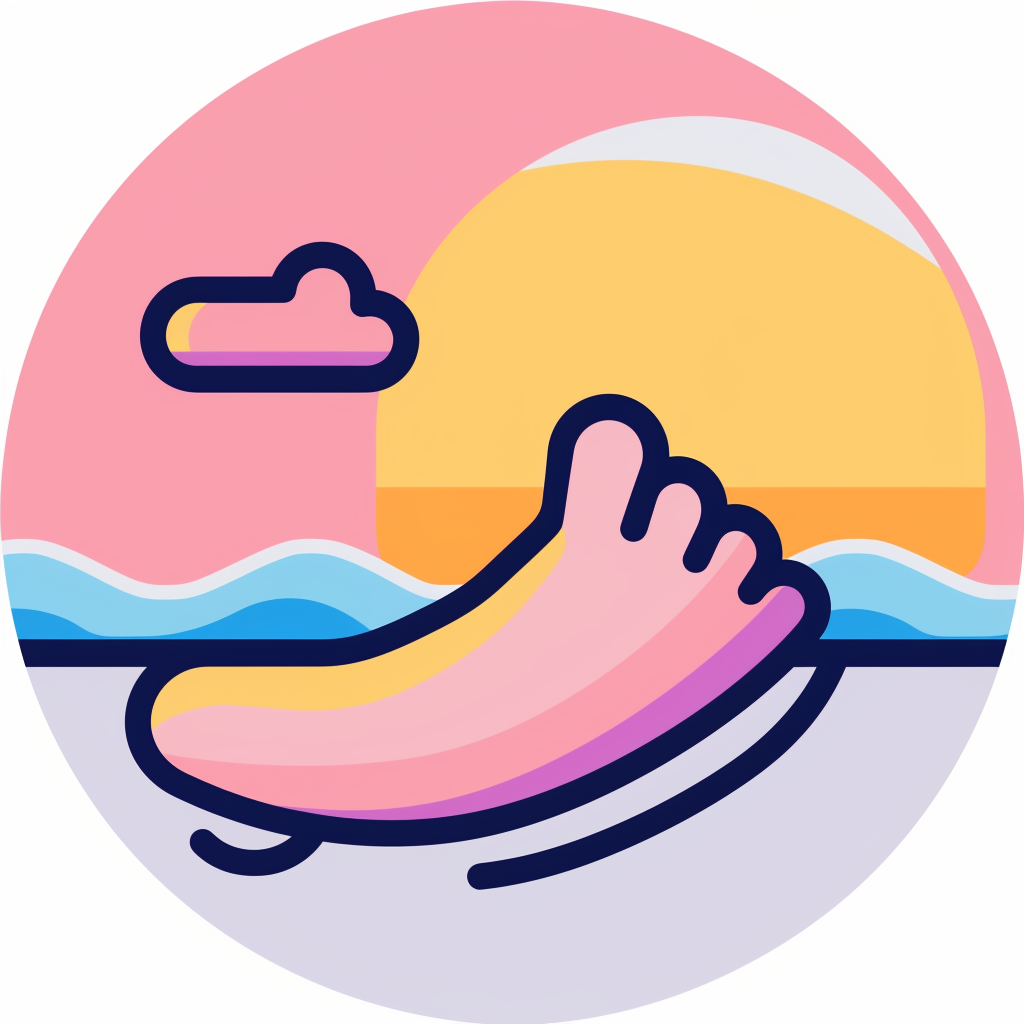 Slippery foot icon