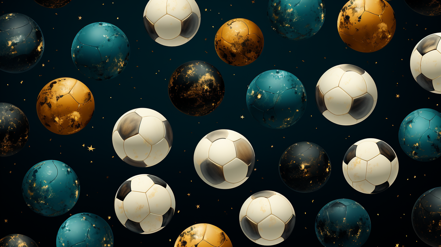 Seamless footballs sports pattern