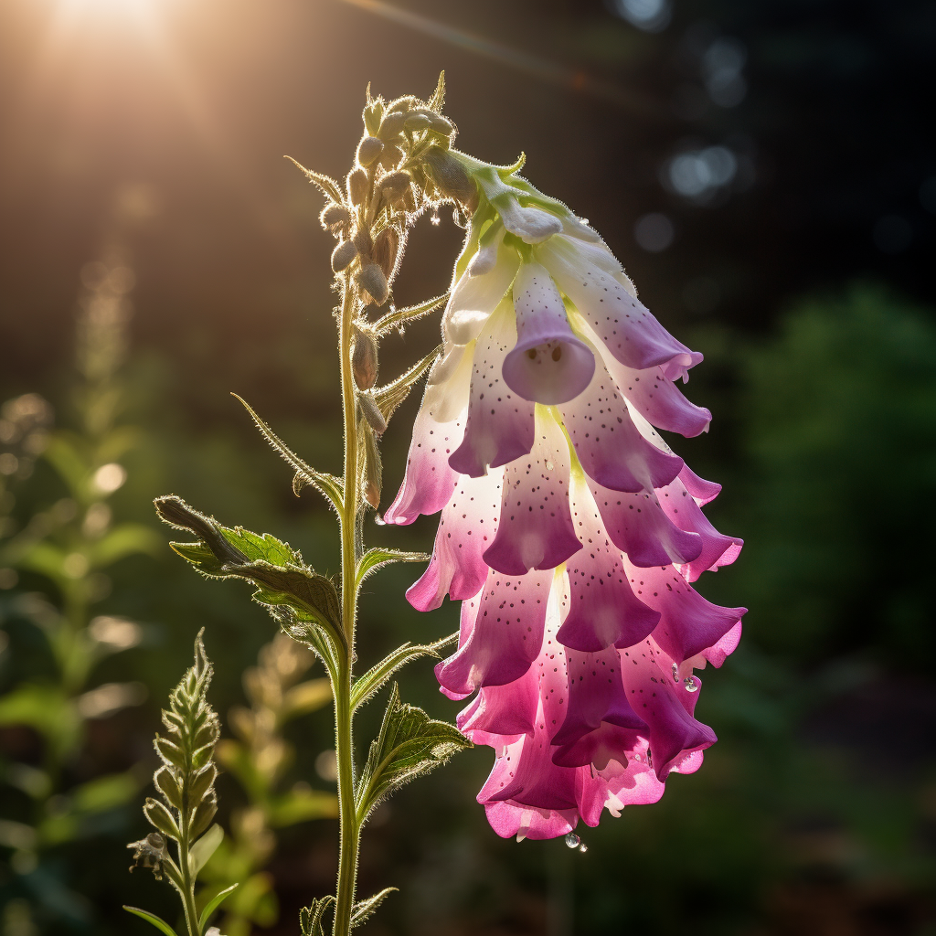 Beautiful foxglove flower in nature