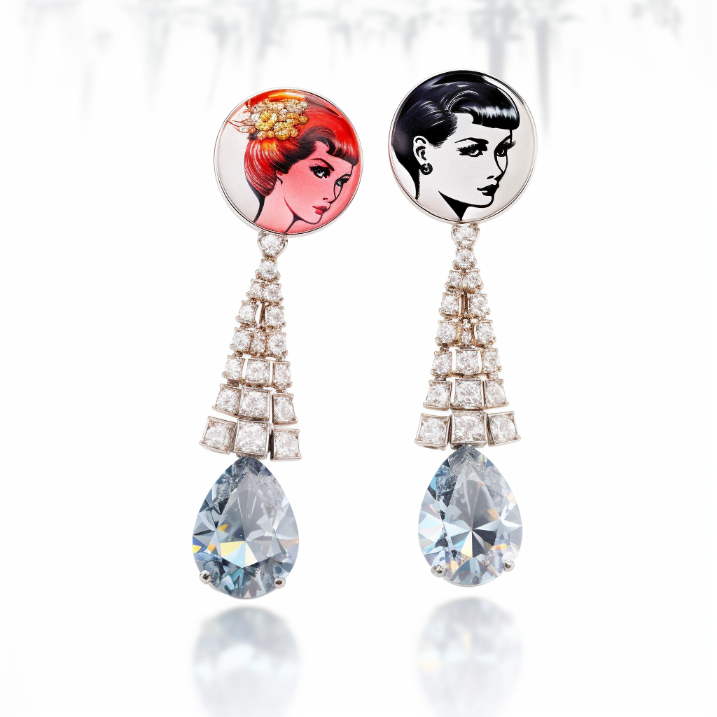 Stunning diamond earrings made for Audrey Hepburn