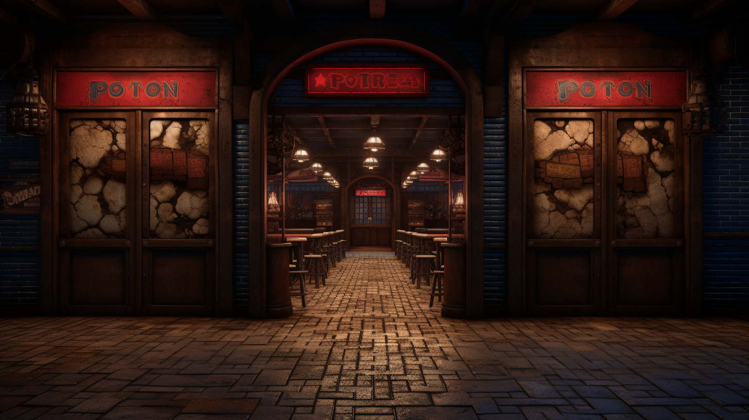 Image of barricaded doors at Freddy Fazbear's Pizzaria