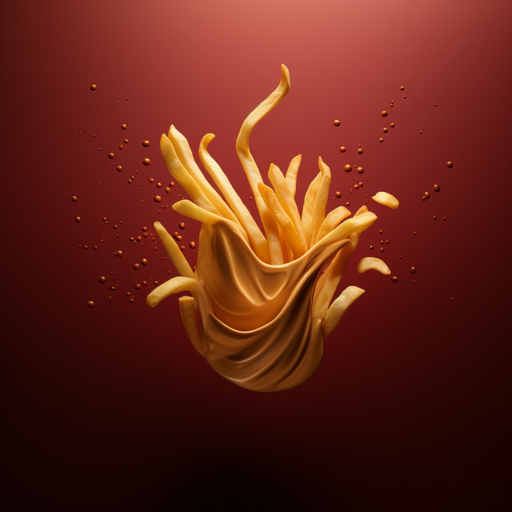 Logo: French fry laying like Rose