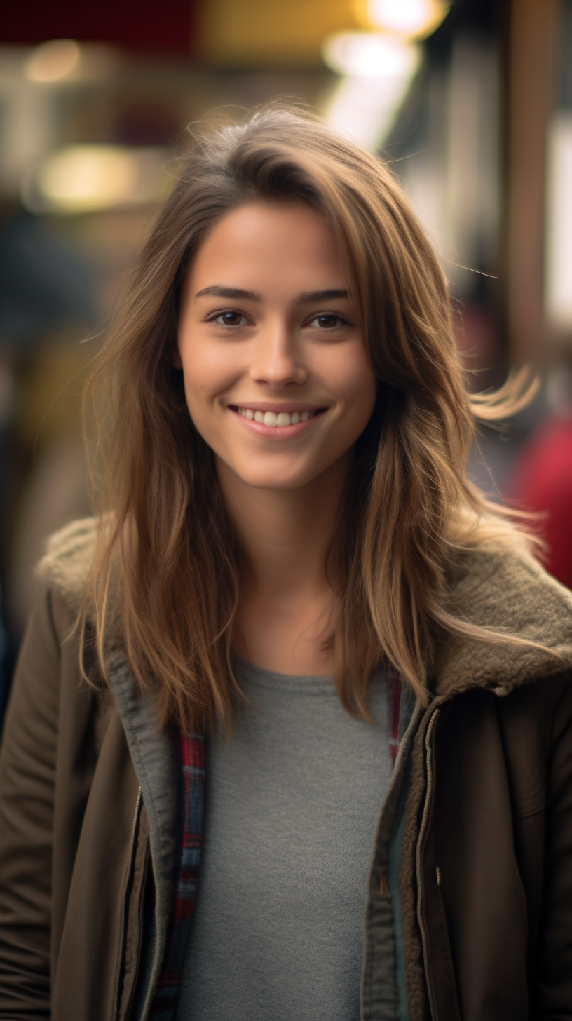 Smiling young adult from France