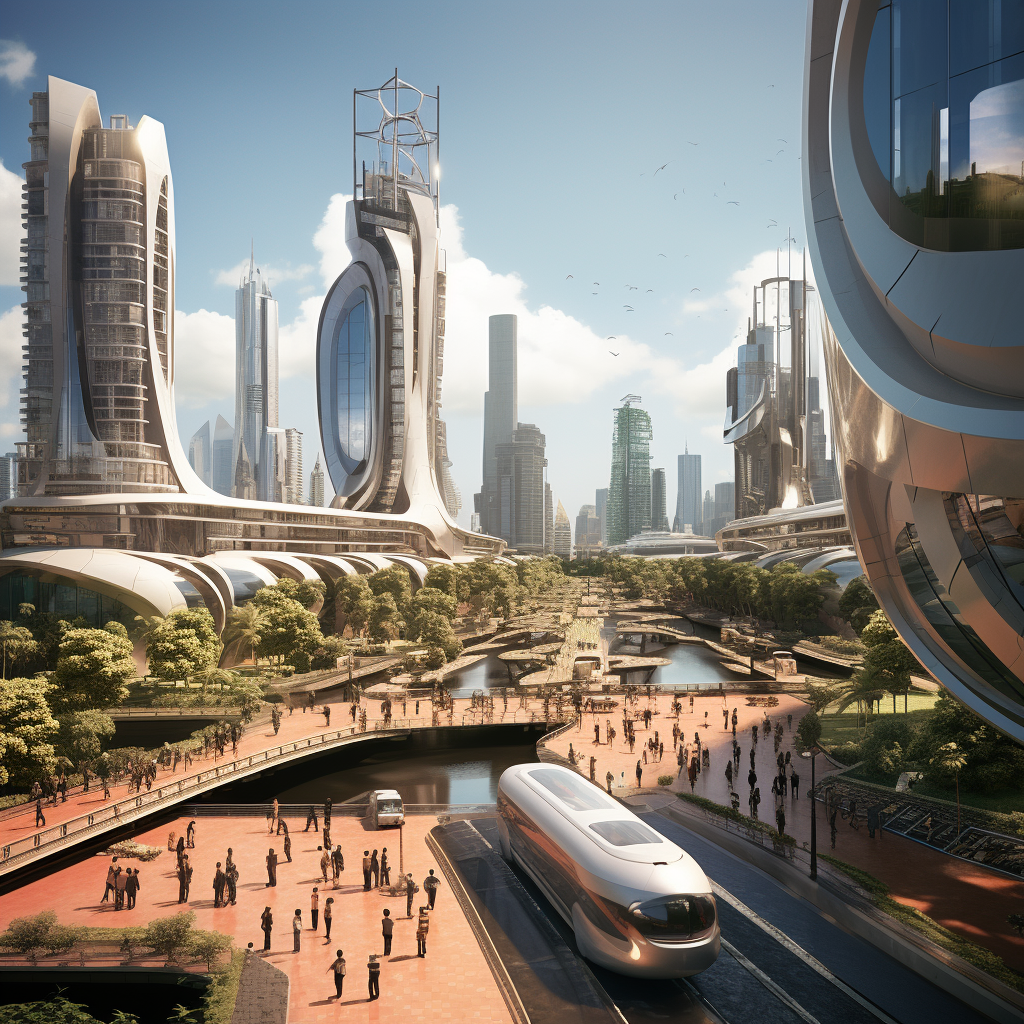 Futuristic cityscape in Nairobi