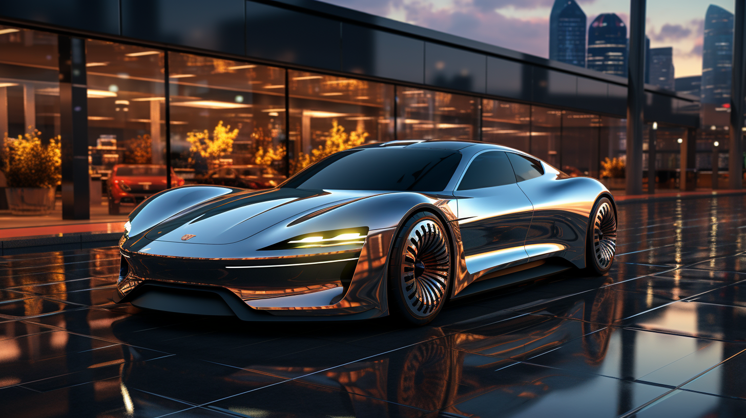 Hyper-realistic Futuristic Car with Tech Features