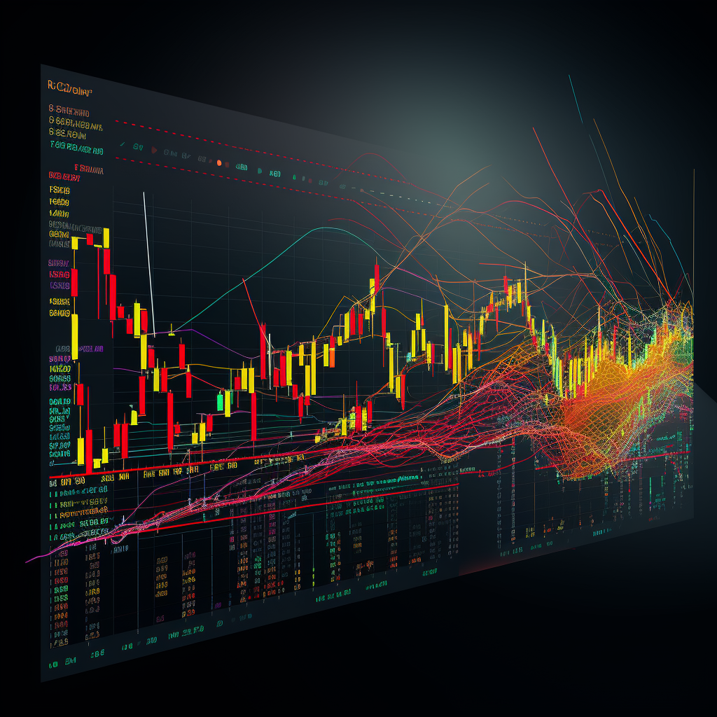 Futuristic day trading view with stocks