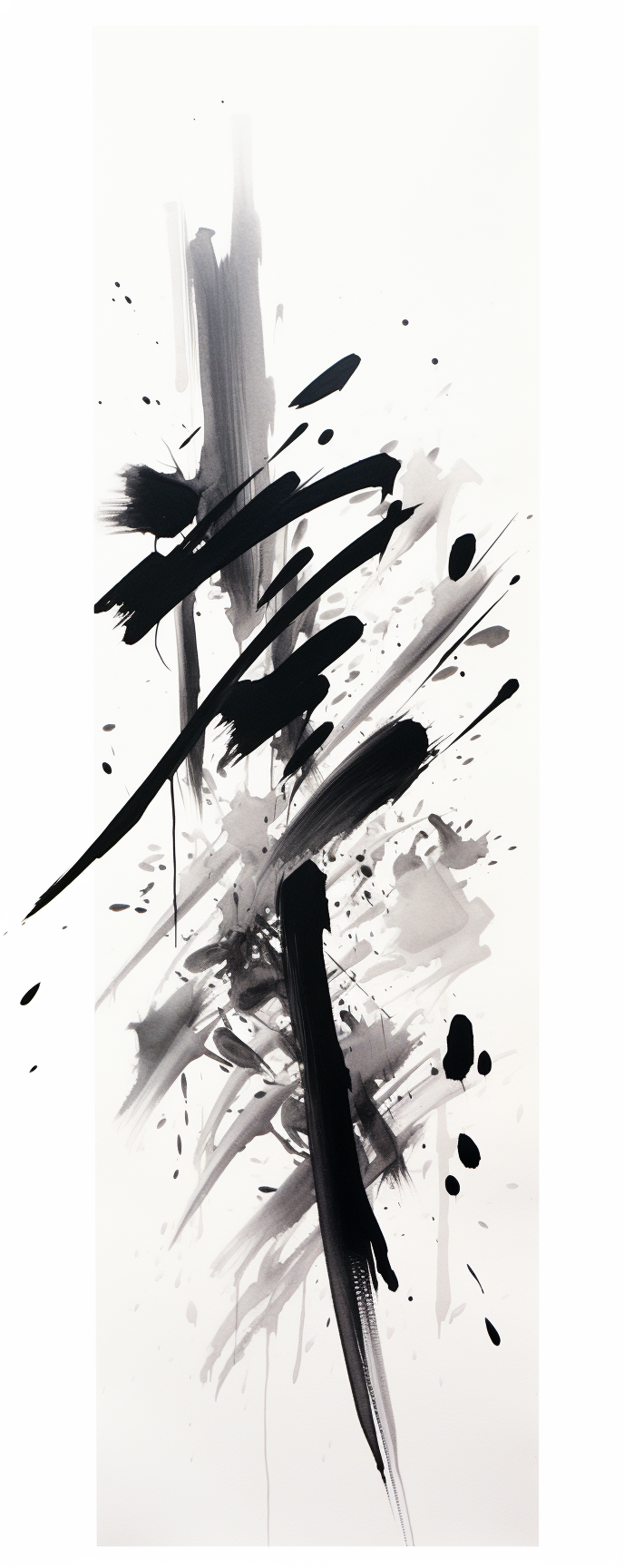 Imaginary Futuristic Heiroglyph Kanji in black ink