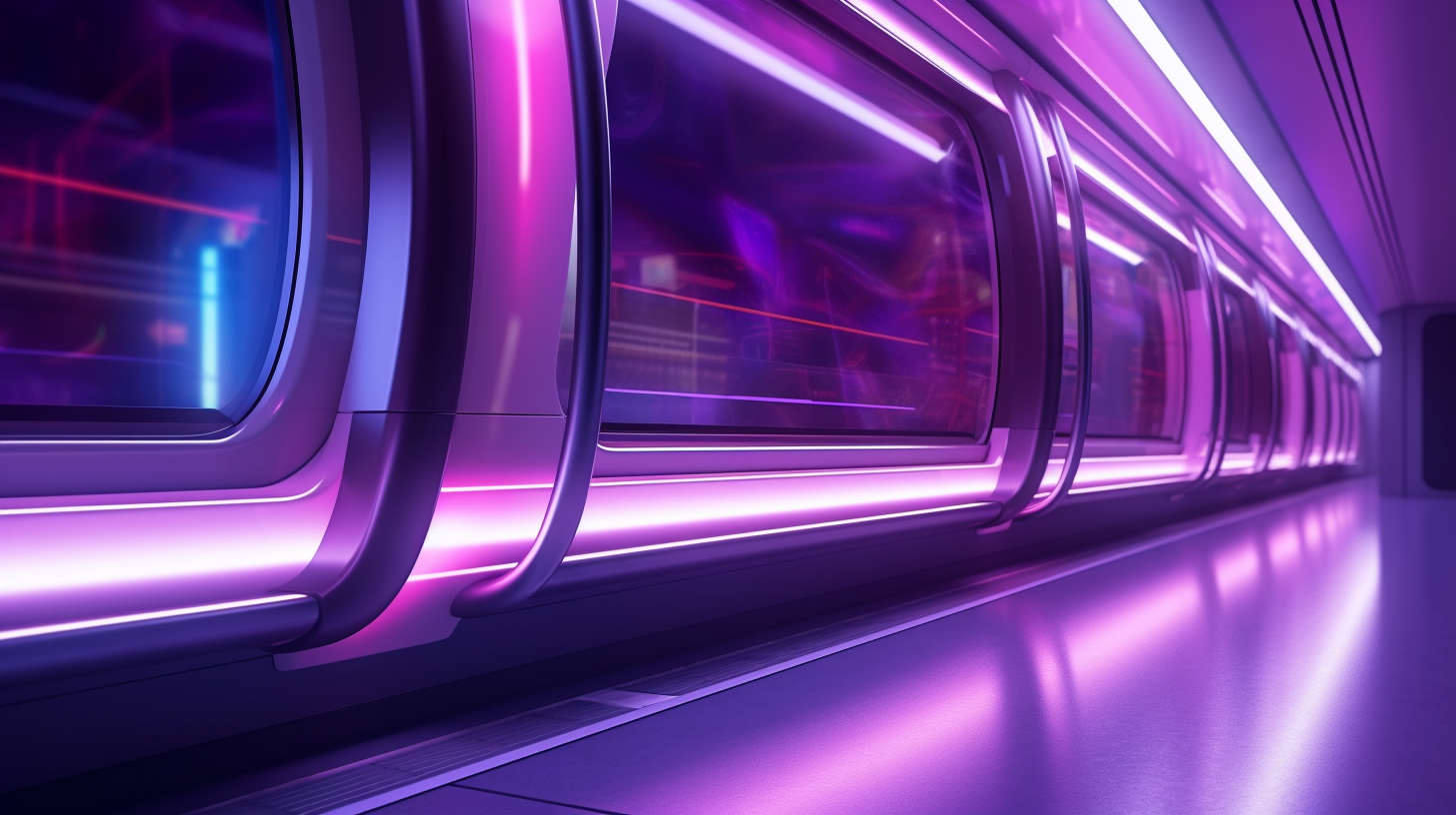 Illustration of a Futuristic Subway Window