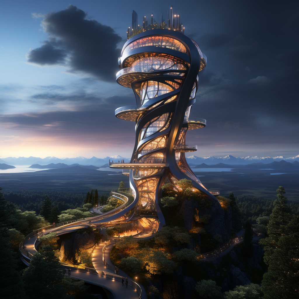 Futuristic Tower Observatory Slender