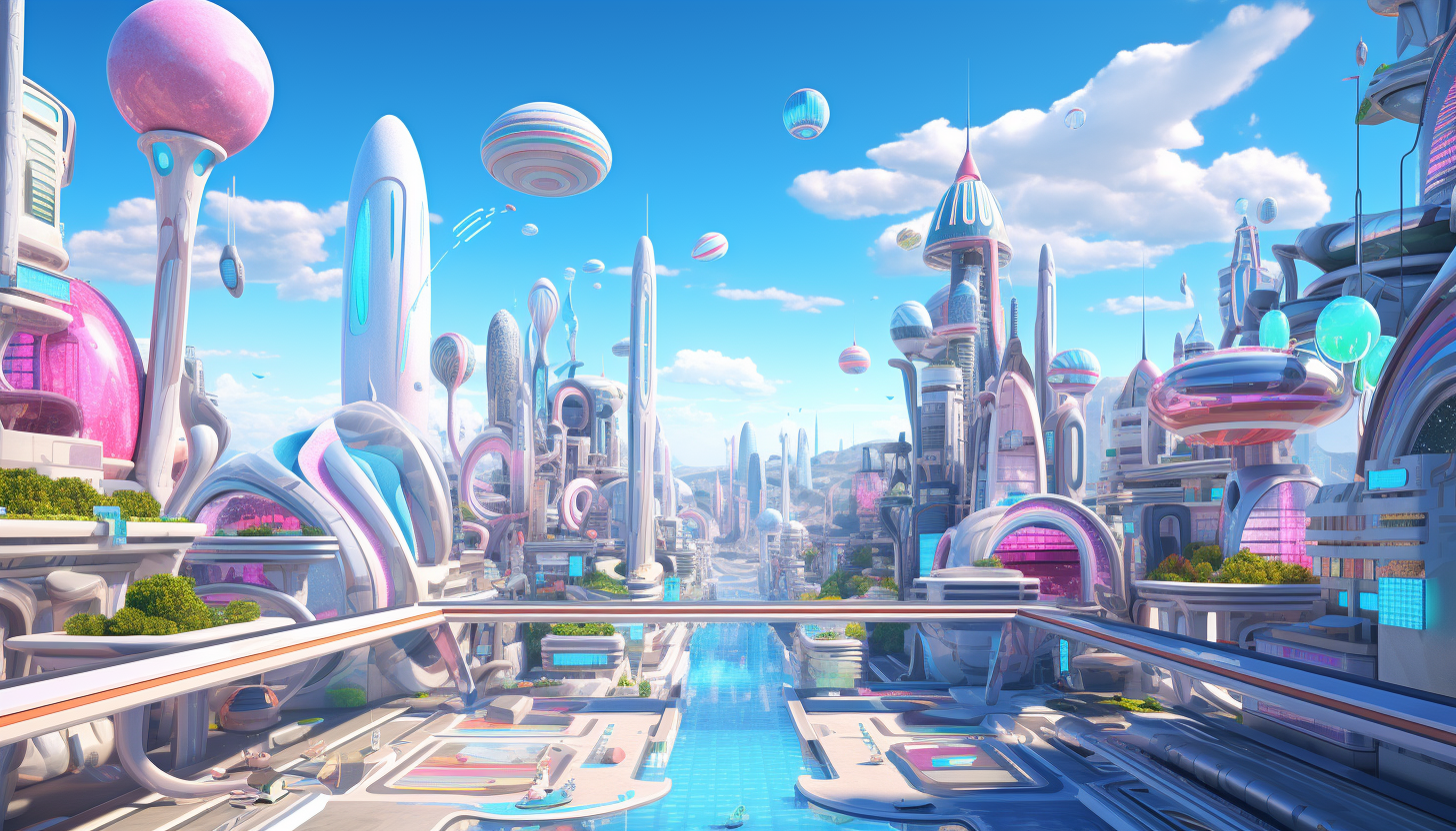 Futuristic 3D Cartoon View