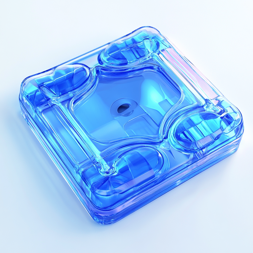 3D render futuristic square CD case