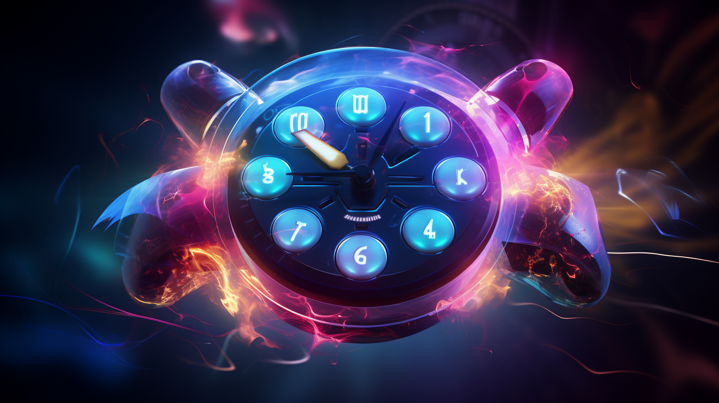 Image of game controller morphing into clock