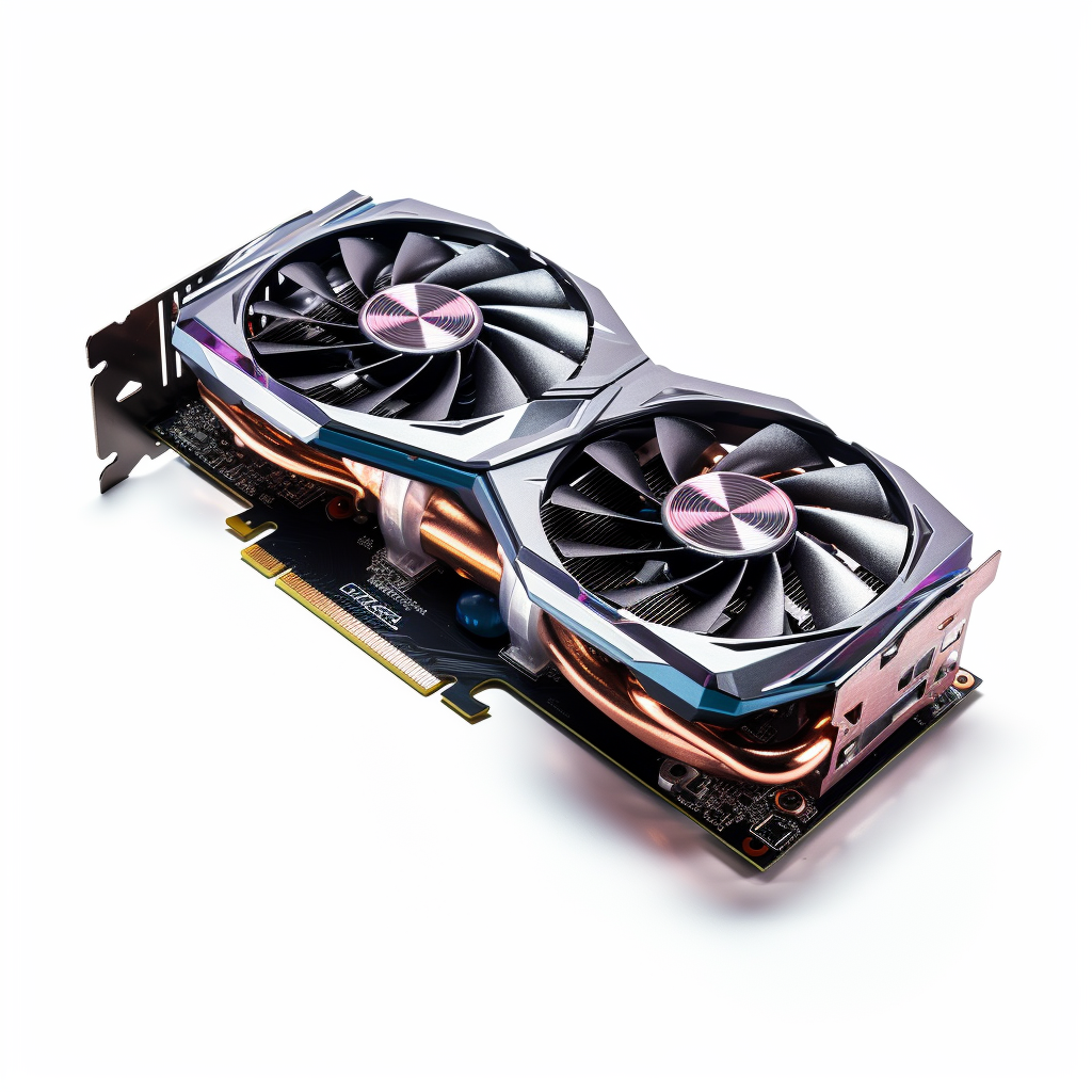 Gamer graphic card on white background