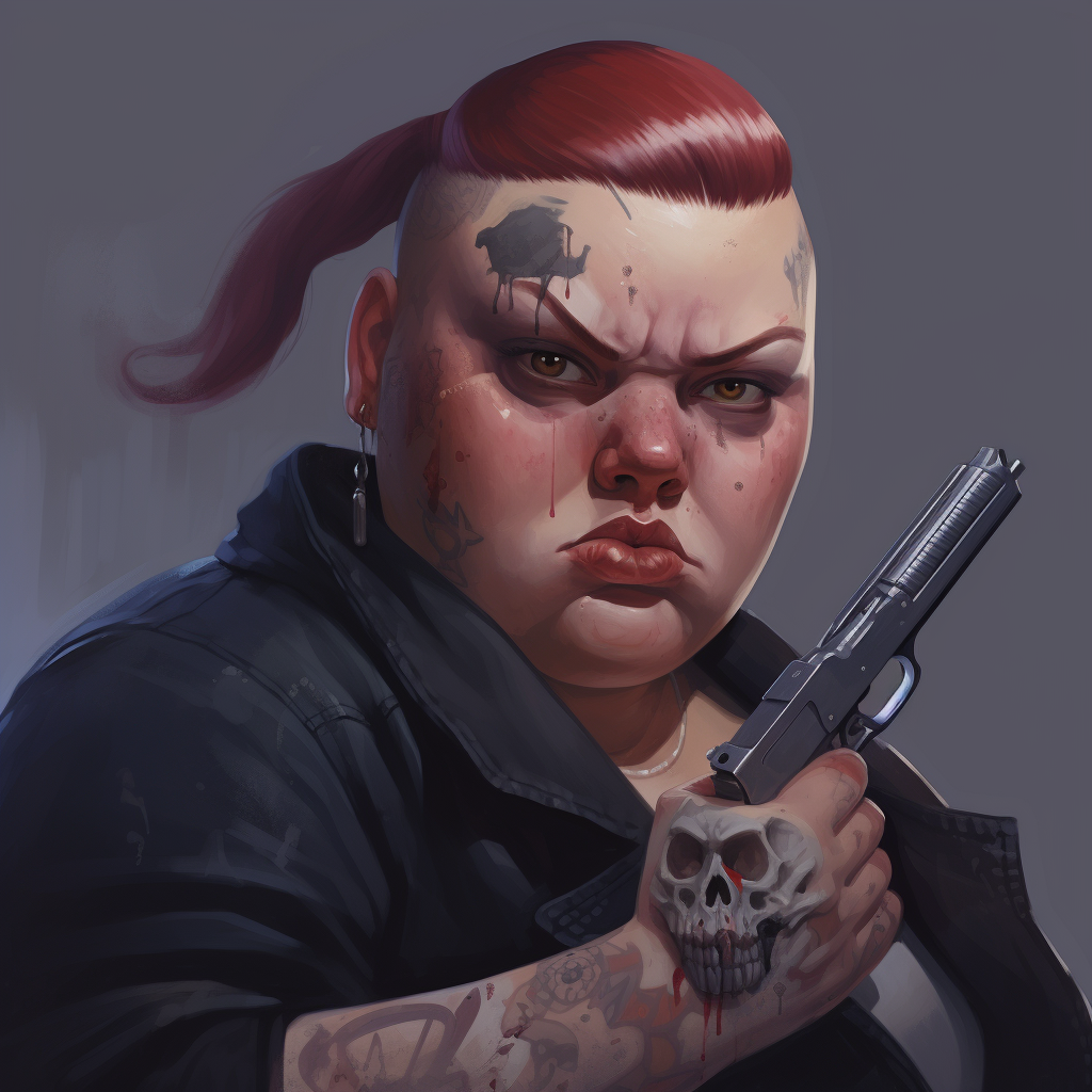 Female Gangster Jessica Portrait