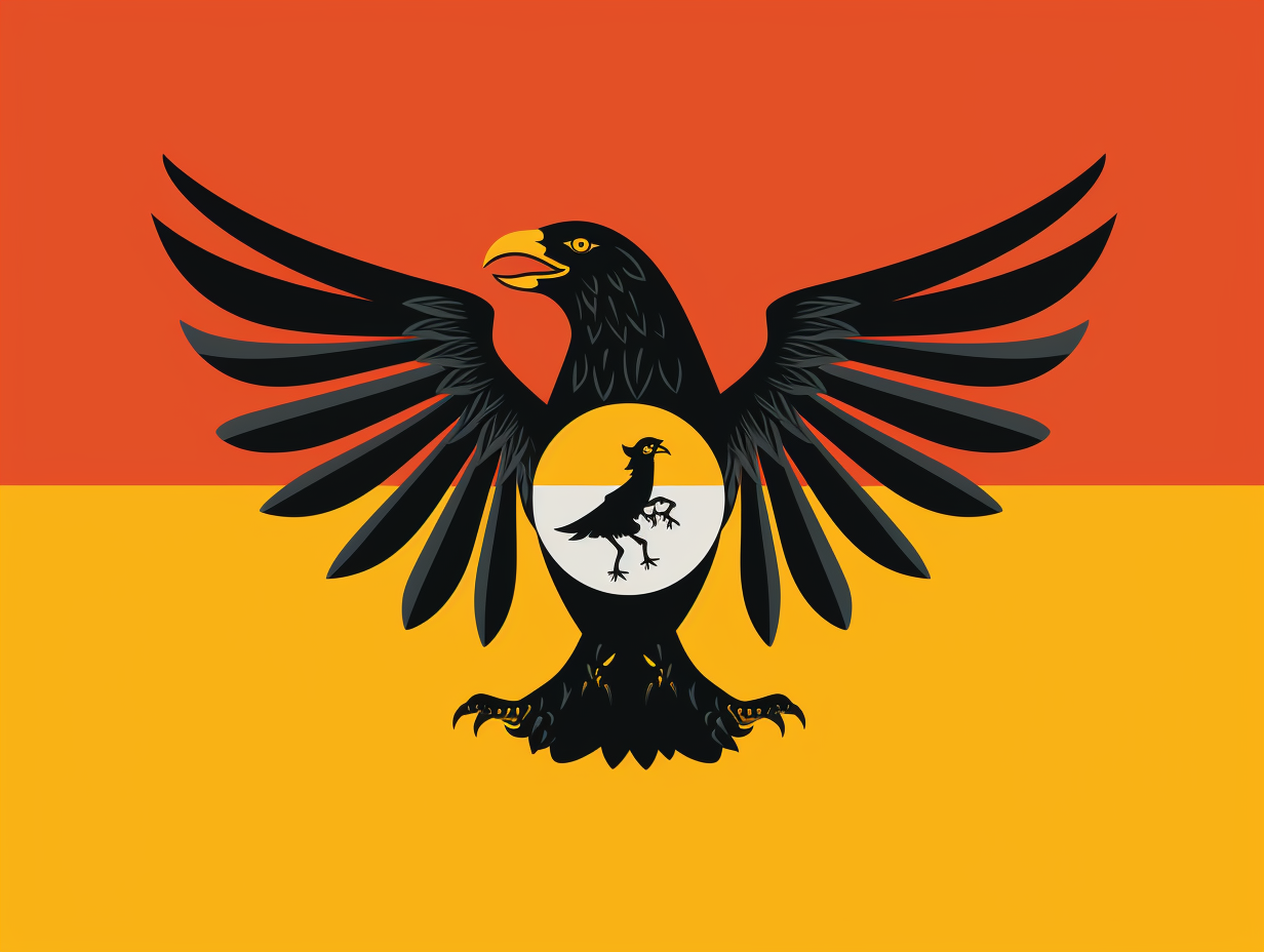 Germany flag with golden finch