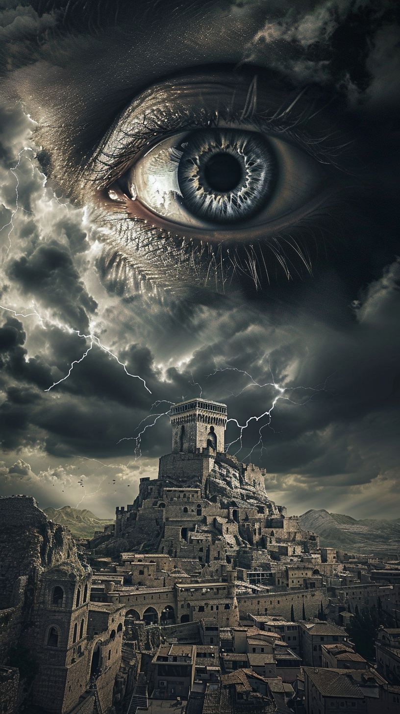 Tower of Babel with Giant Eye