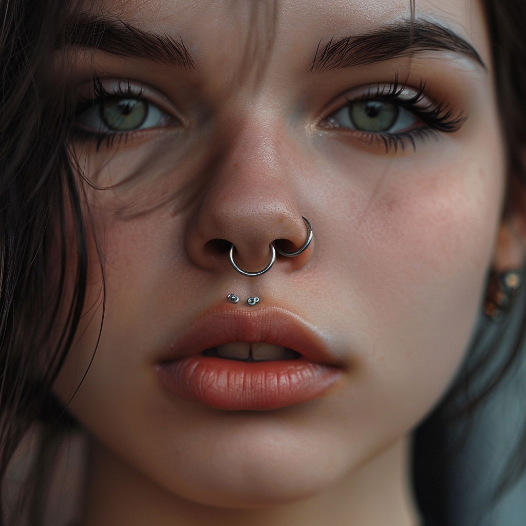 Girl with Lip Piercing