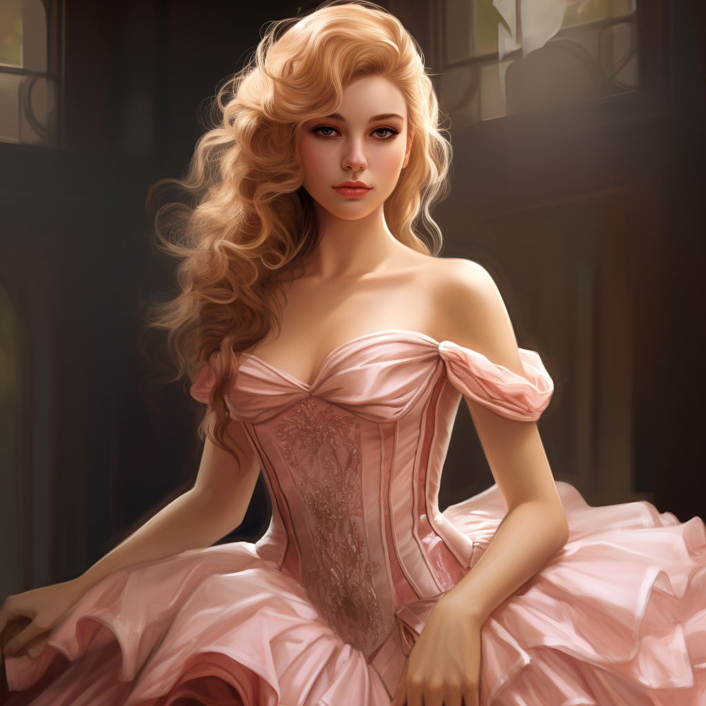 Girl in a Coquette Dress as Pretty Princess