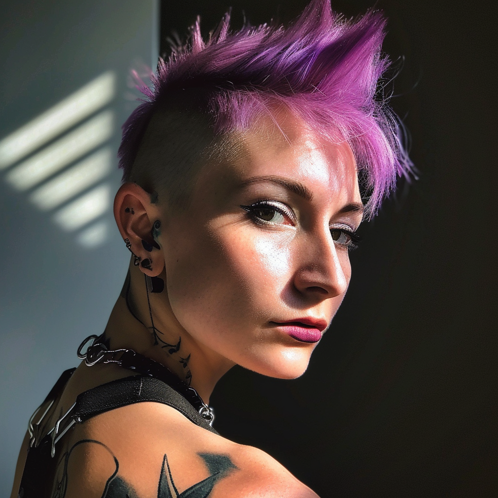 Stunning Hairpunk Instagram Model with Glamour Shot