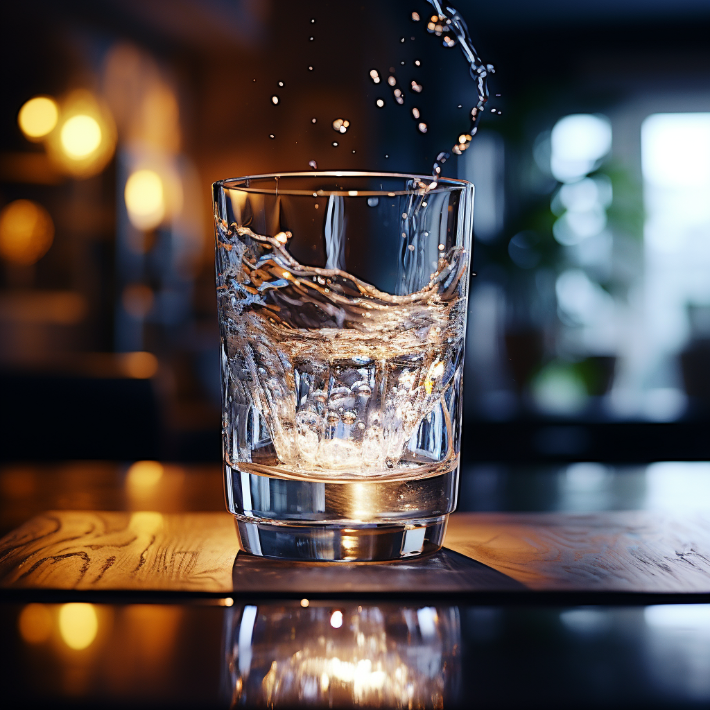 Glass of Water on Vibrating Subwoofer