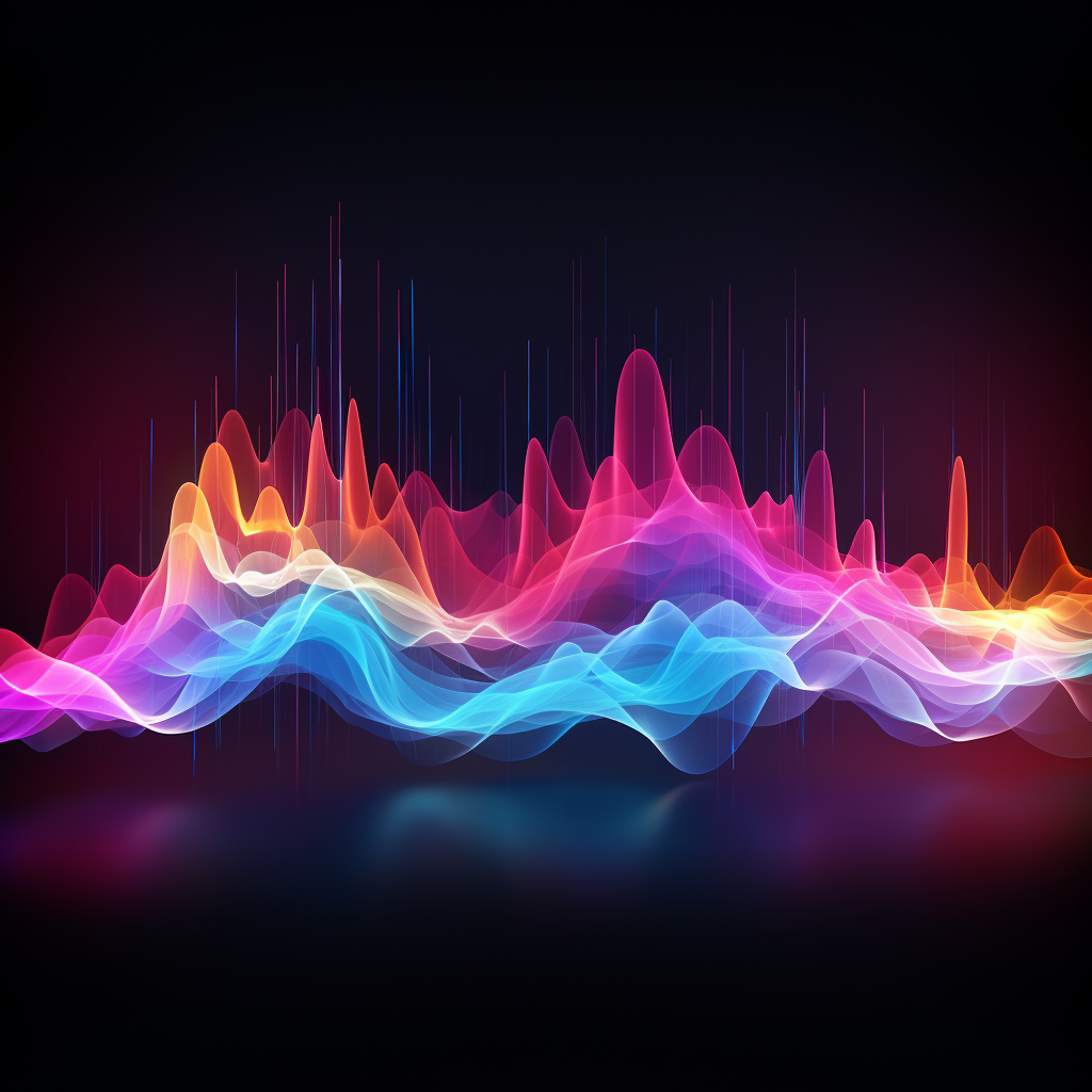 Vibrant glowing waveform aura