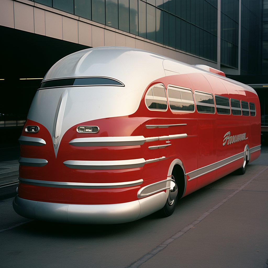 GM Futurliner with robot painted on side