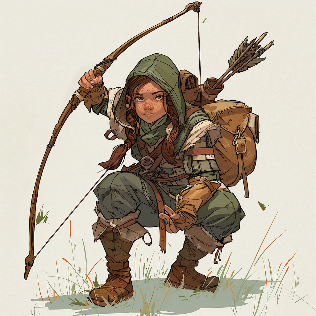 Female Gnome Ranger Character Design