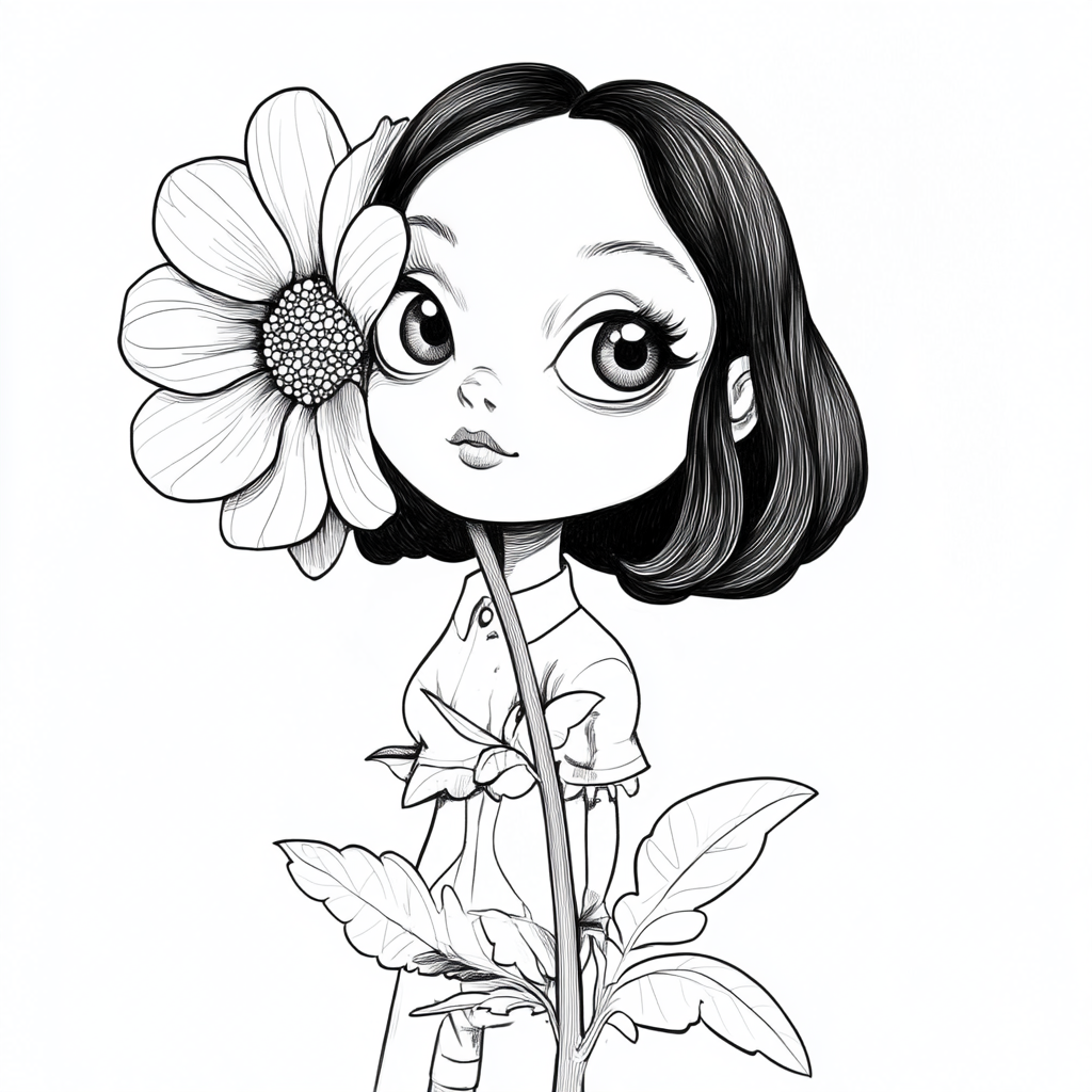 Pixie animation goddess zinnia flower