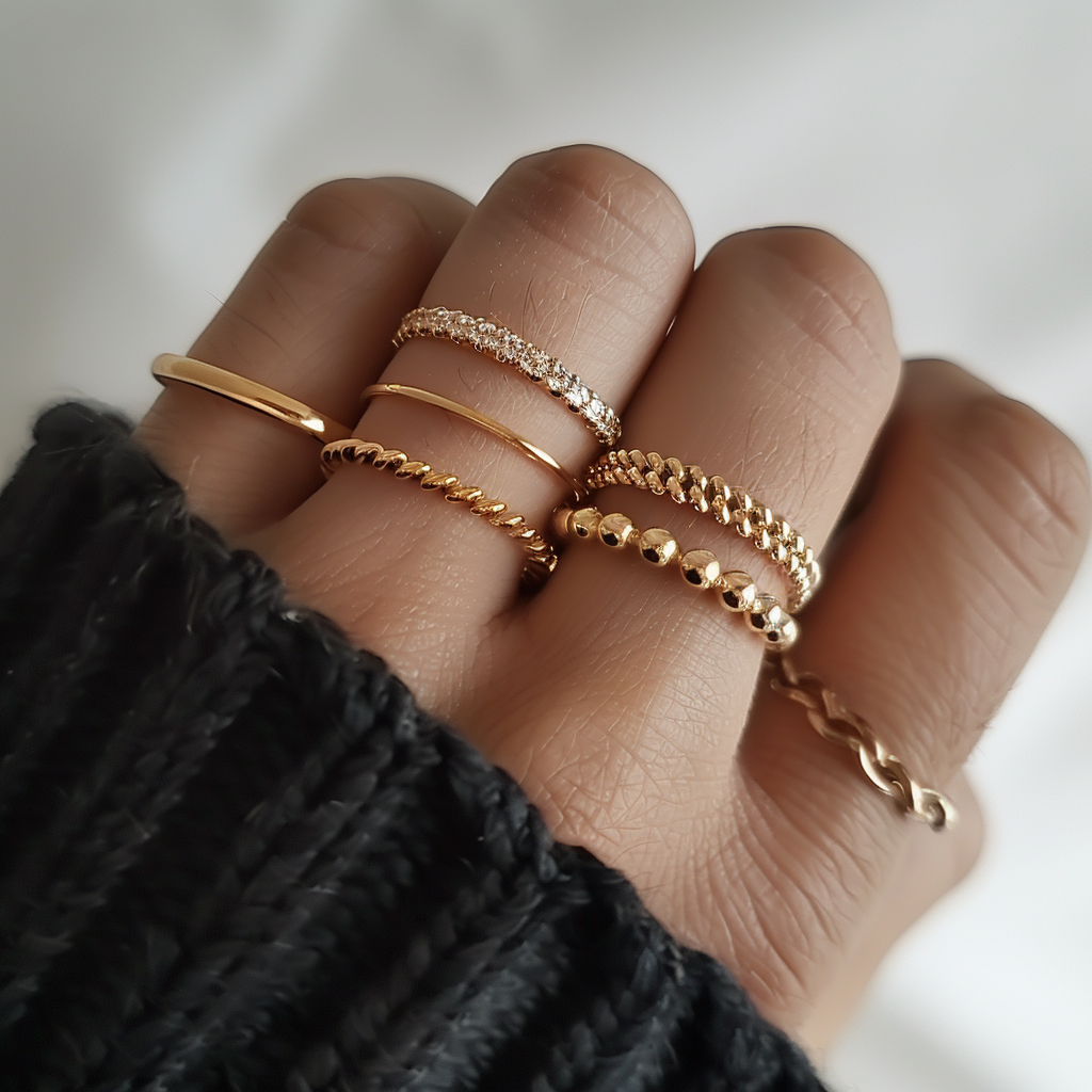 gold knuckle rings elegant style