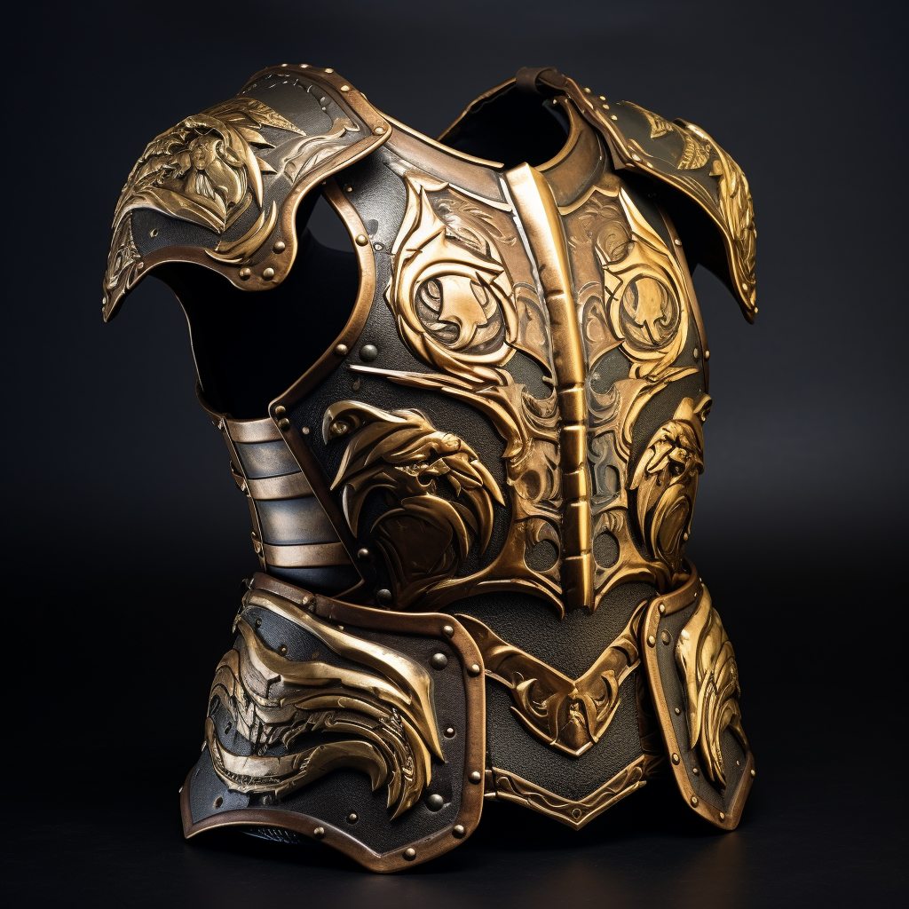 Shiny gold muscle hoplite cuirass