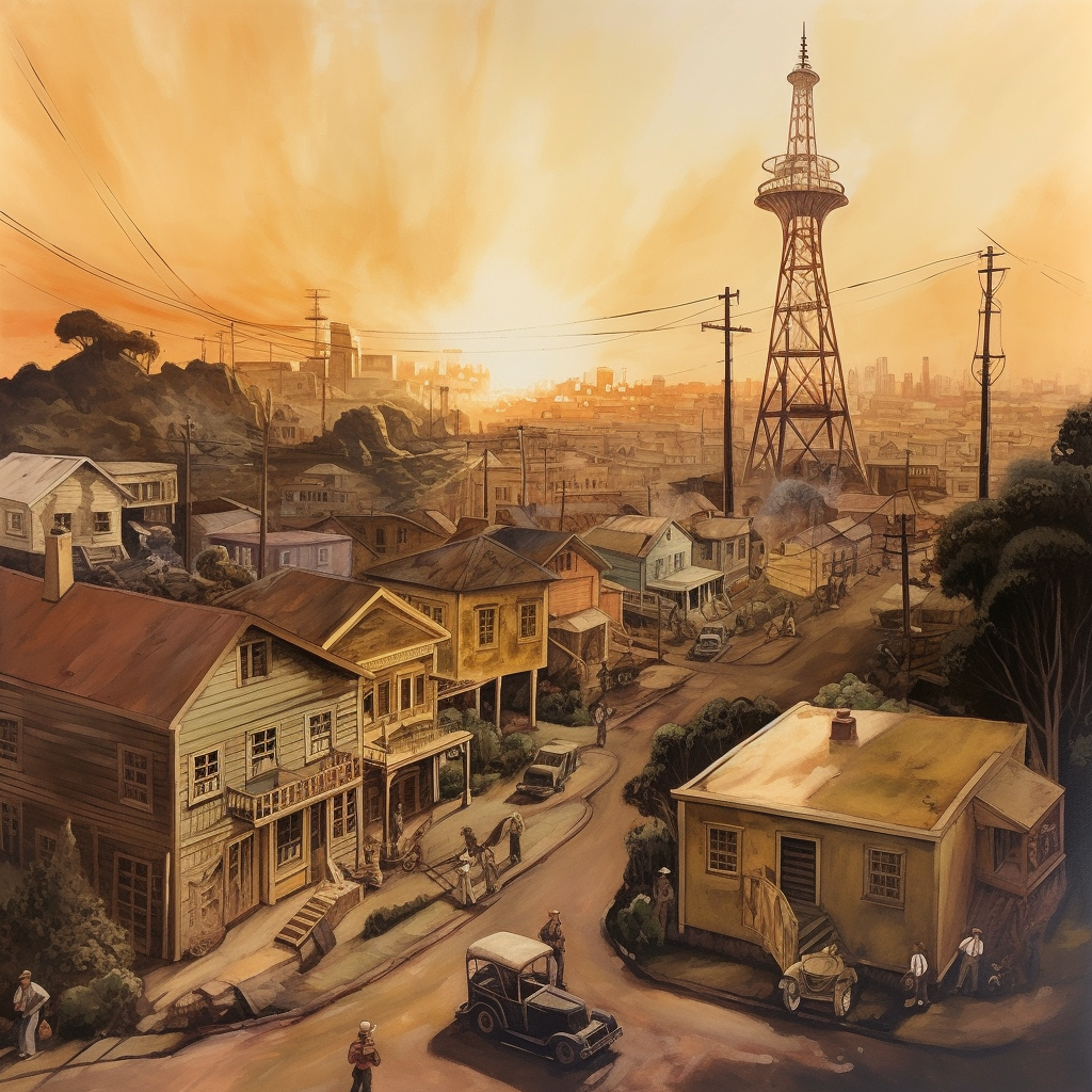 Painting of Gold Rush San Francisco