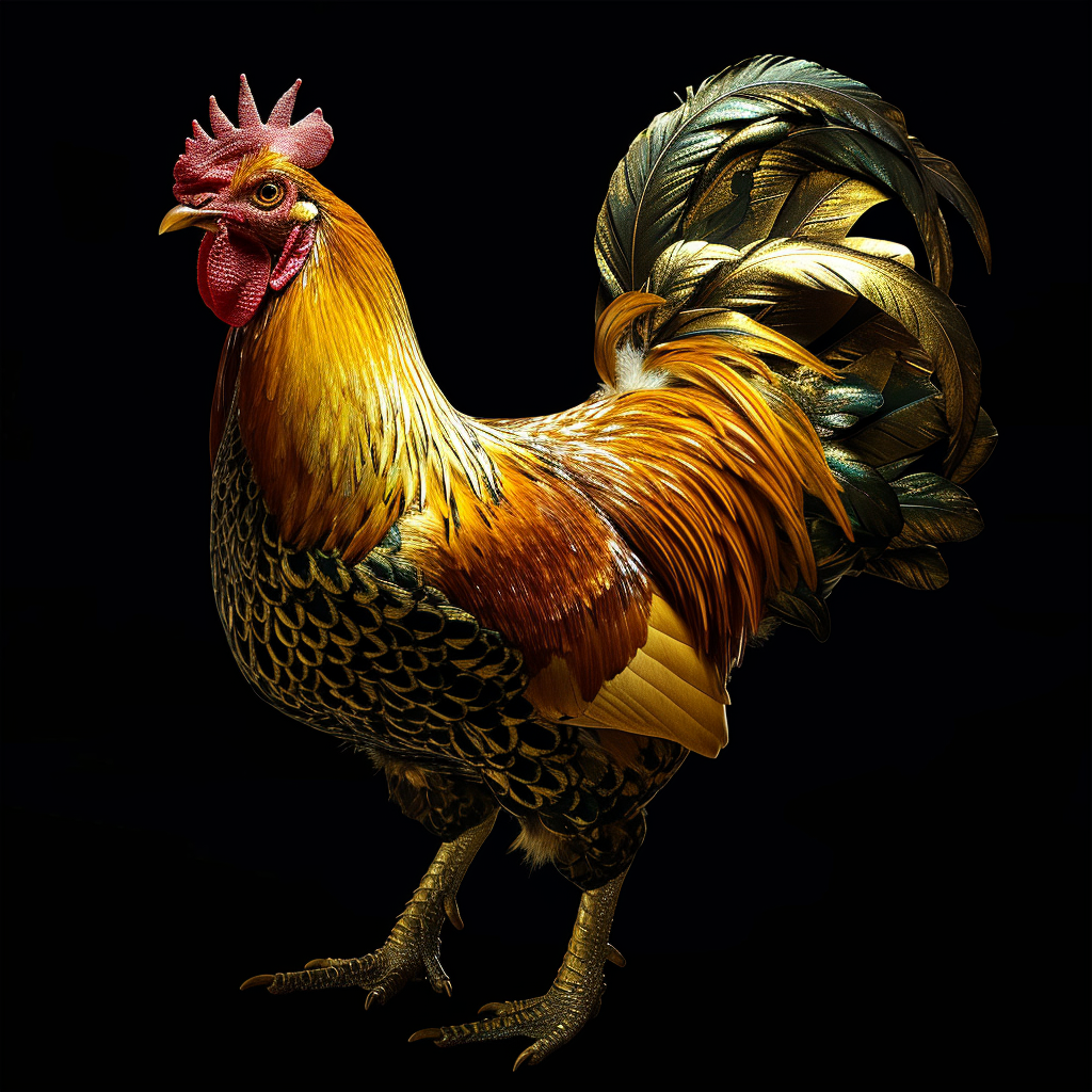 Golden chicken picture