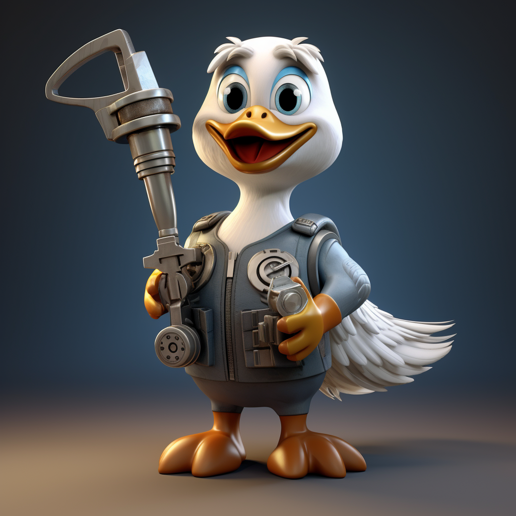 Goose Aircraft Mechanic with Wrench