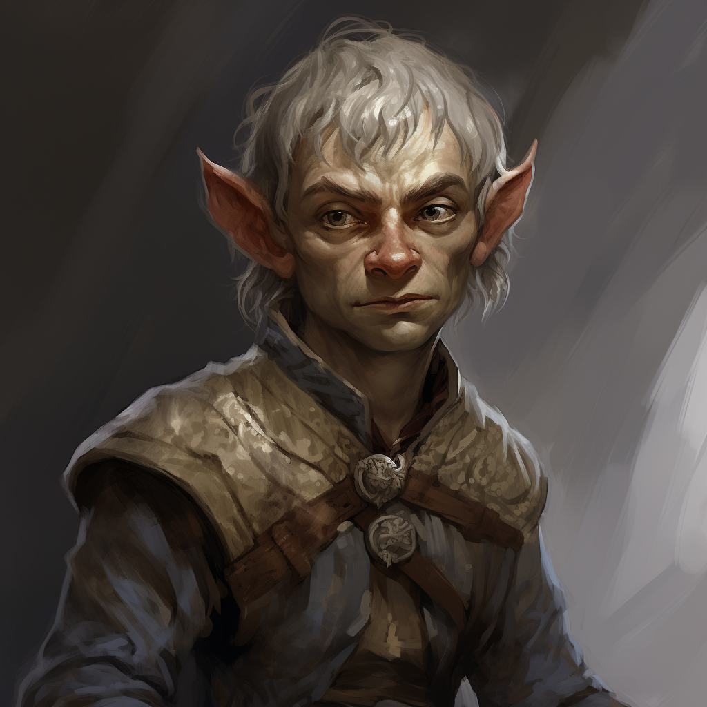 Halfling with Drow Elf Features