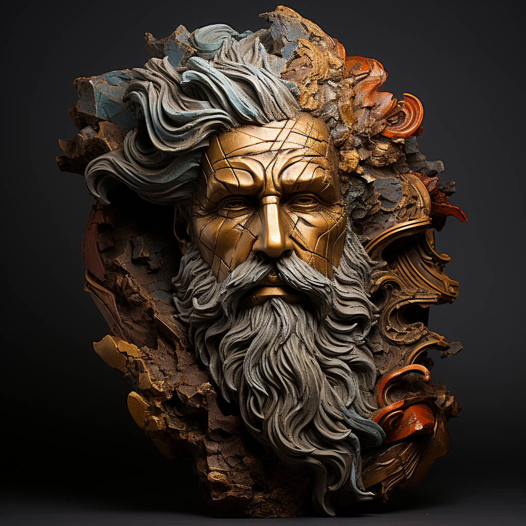 Greek Antique Sculptures in Realistic Abstract Form