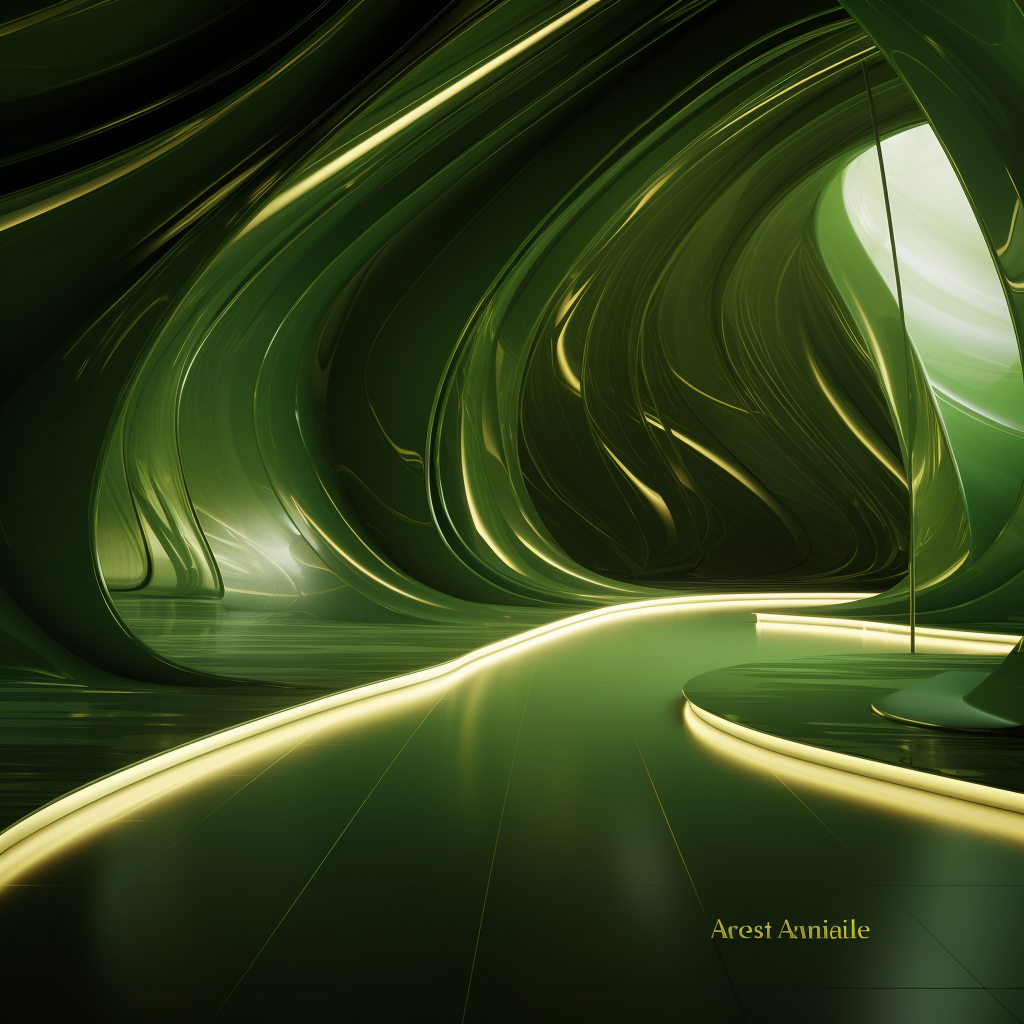 Beautiful 360 Degree Green and Gold Archiviz