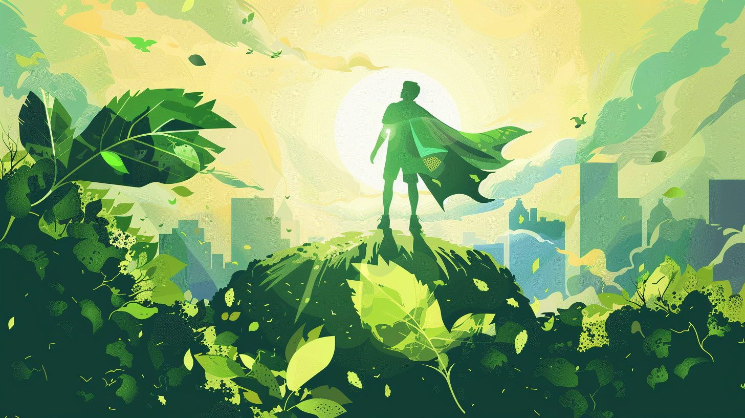 Green Hero Encouraging Sustainability Actions