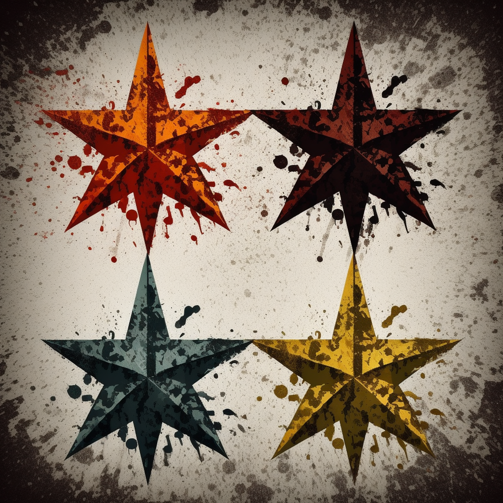 Grunge style vector stars illustration