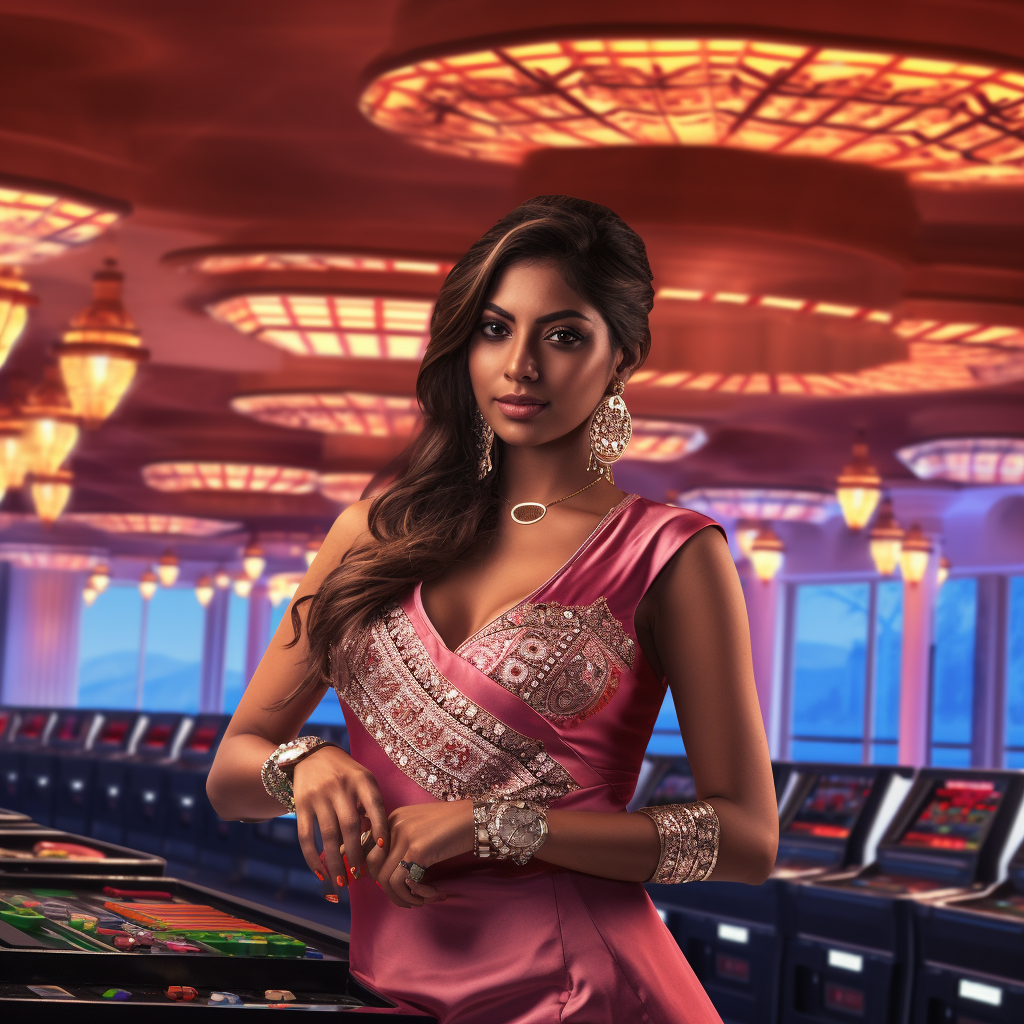 Bangladesh female casino dealer in GTA5 gamestyle