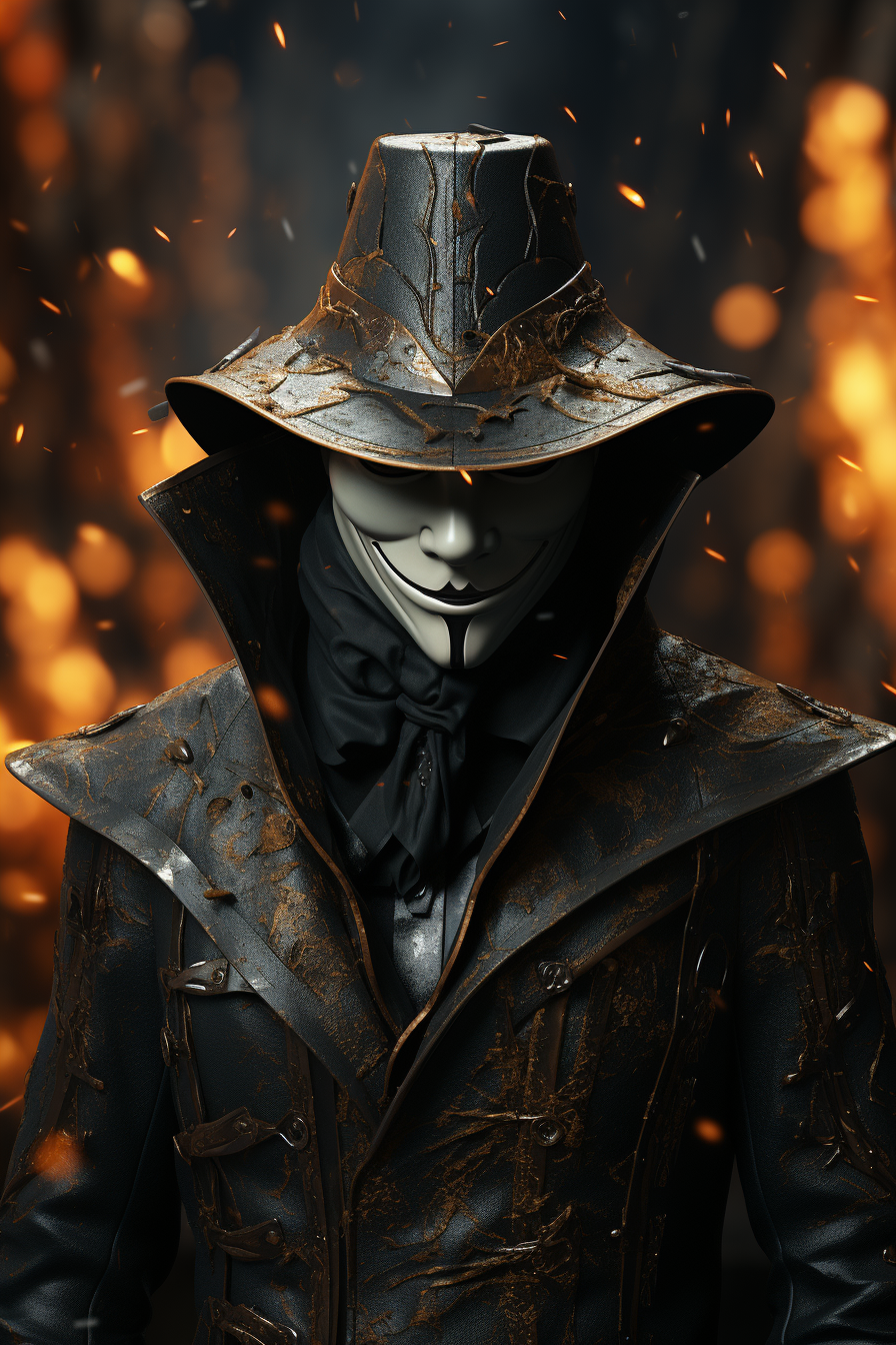 Hyper realistic Guy Fawkes image